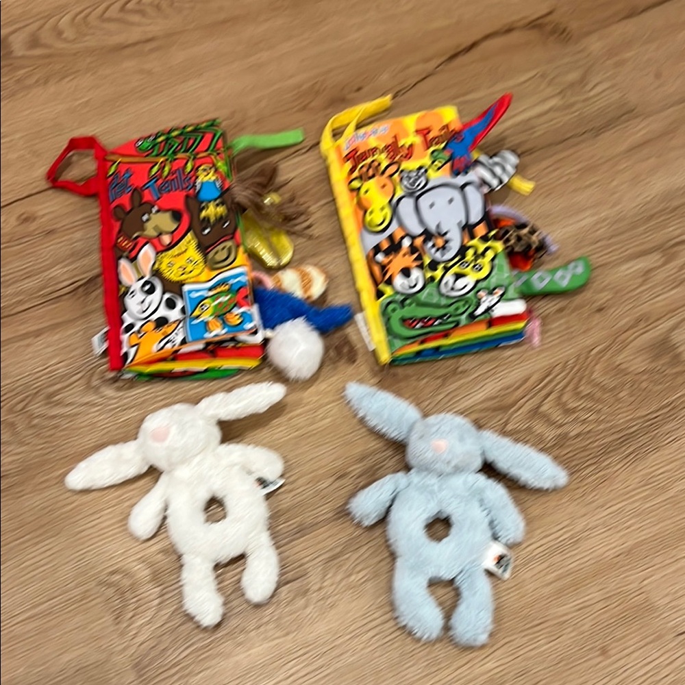 Jellycat soft books and bunny set